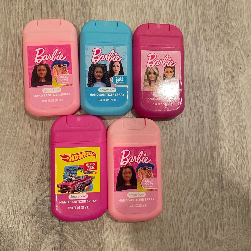 Barbie and Hot Wheels Hand Sanitizer Spray Set